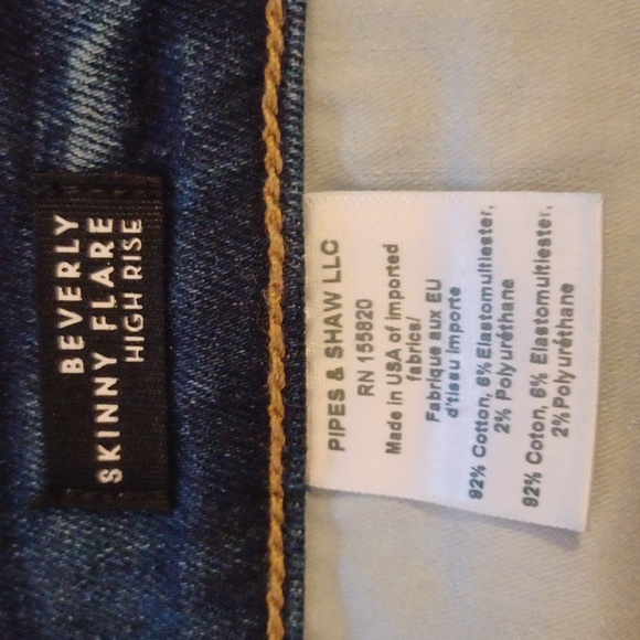 VERONICA BEARD Beverly High-Rise Skinny Flare Bright Blue Jeans.  32 - Picture 13 of 16